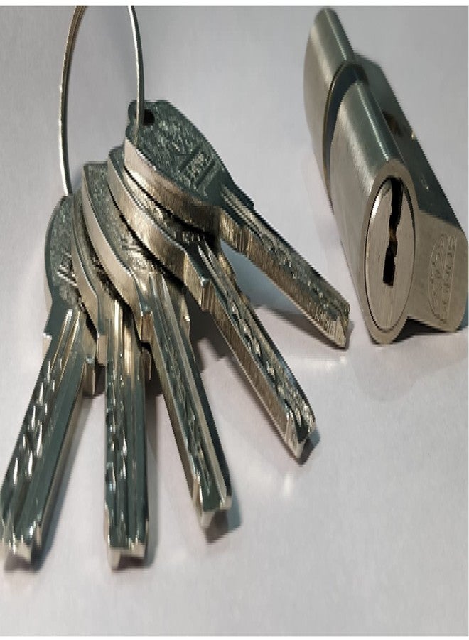 Bonus:- Euro Profile 10 Pin Cylinder (75mm Both Side Key, Brush Steel) - Image 1